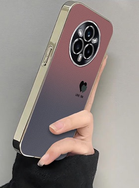 适用真我14Pro+手机壳realme14Pr0十RMX5050渐变爱心保护套OPPO加Por硅胶全包防摔高级感OPPORealme男女