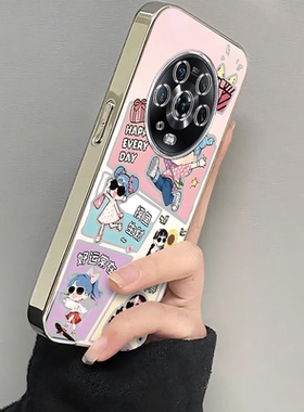 适用荣耀Magic4手机壳好运女孩magic4pro硅胶新款可爱honor全包边网红mgic4至臻版女款卡通por防摔软壳潮牌