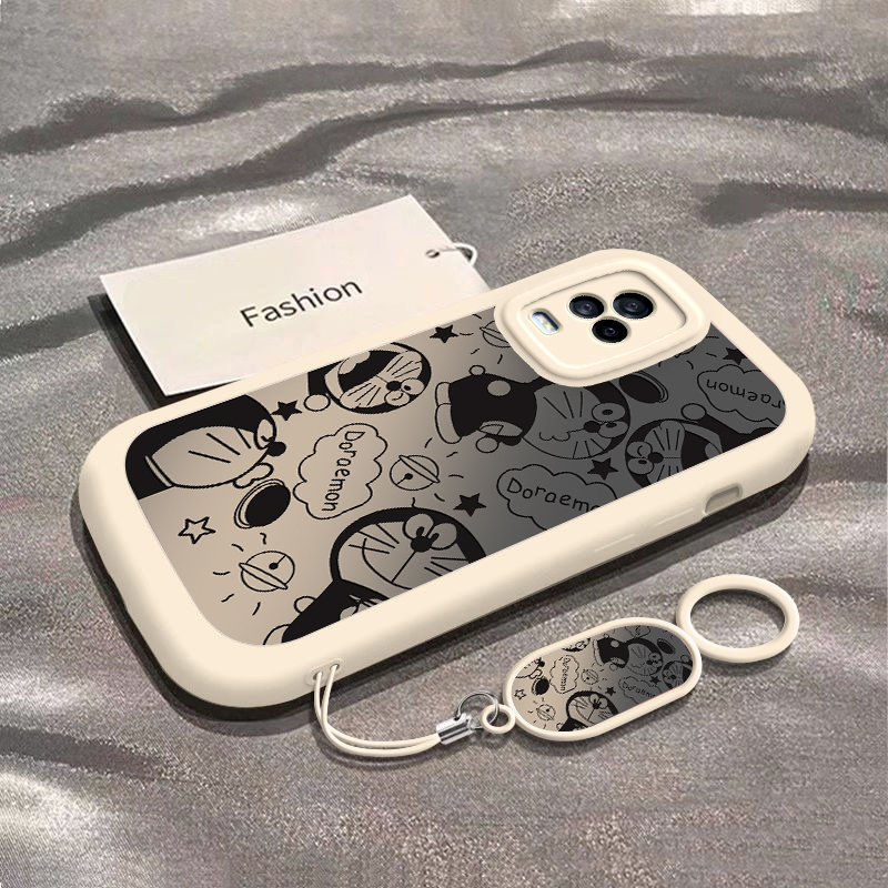 适用iQOO7手机壳vivoiqoo7男女卡通防摔IQ00七保护套全包边viv0高颜值硅胶新款iq007网红软壳可爱晕染叮当猫