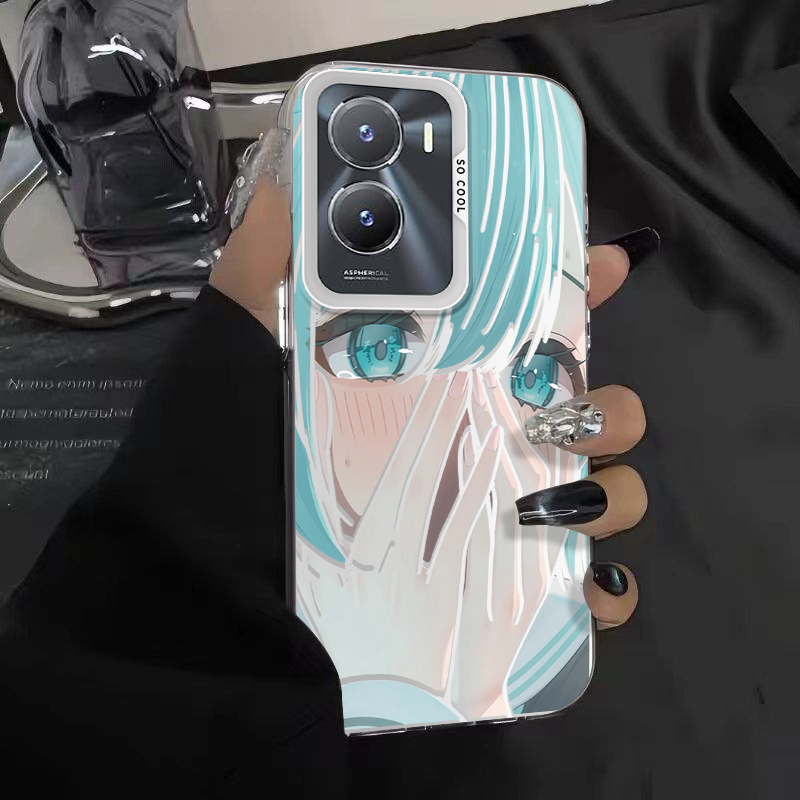 初音未来vivoy35手机壳新款Y200i/y100可爱y53s套vovoy52s全包y31s标准版防摔y33s潮y32t男y30g高级感y10女m+