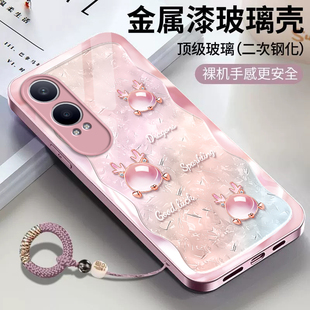 适用oppok12x手机壳新款k10pro玻璃壳opp0可爱男女网红k9s情侣k9pro高级琥珀k7镜头全包k11防摔k10活力版外壳