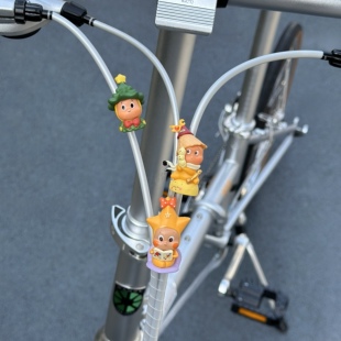 刹车线玩偶自行车变速线捆扎带公路车装 饰山地车束线带折叠车挂件