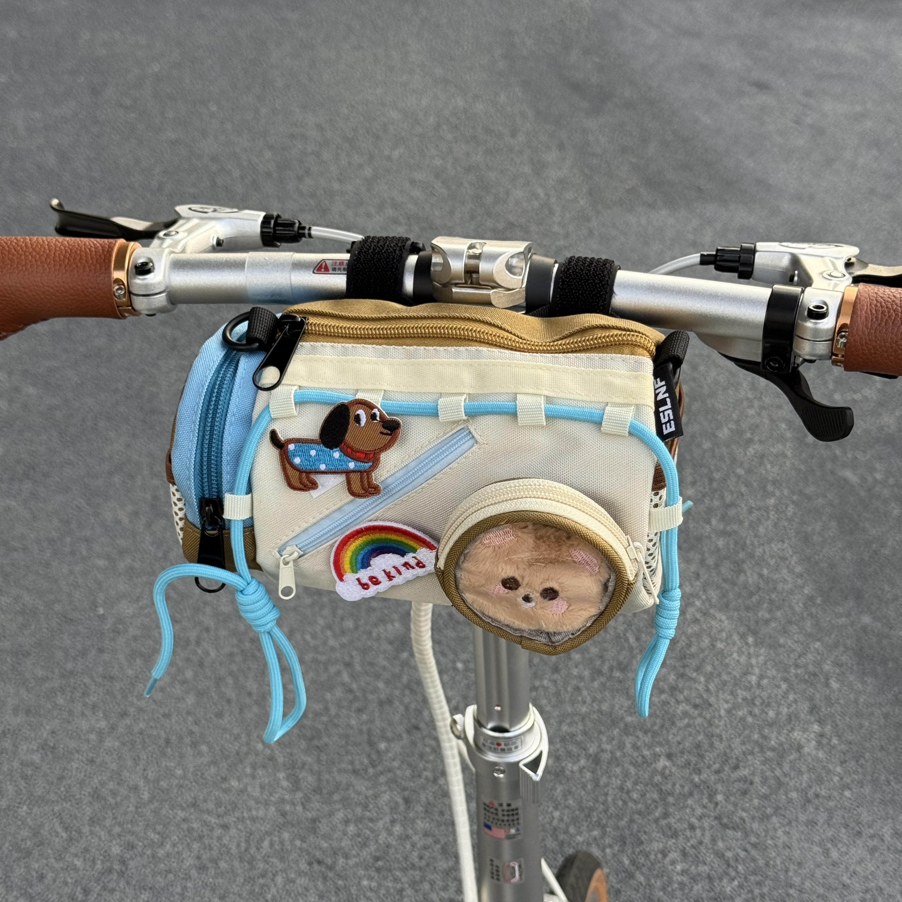 自行车前包山地车把车头包魔术贴公路车大容量收纳包折叠骑行装备