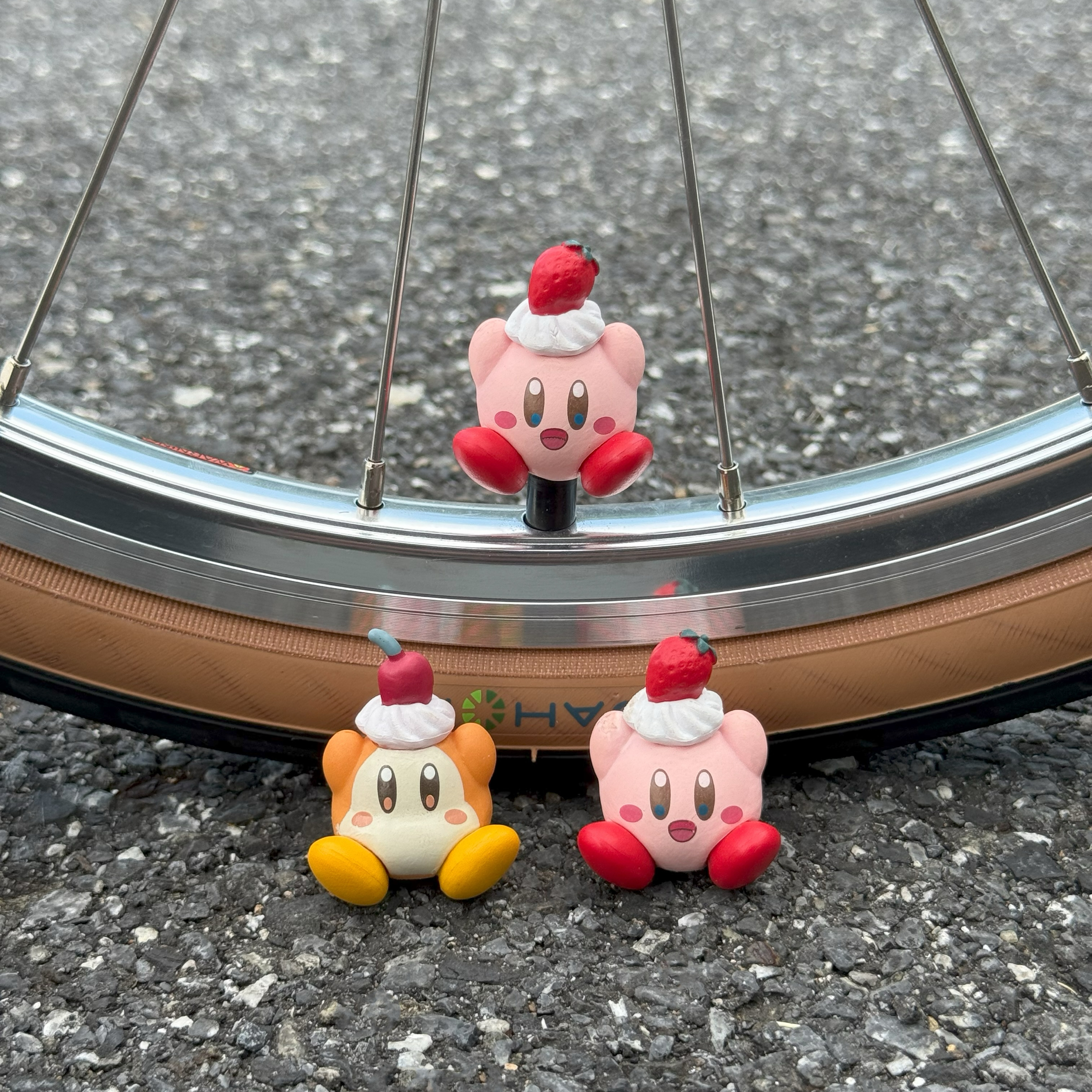 星之卡比自行车气门芯帽公路车改装山地车法美嘴通用装饰品小配件