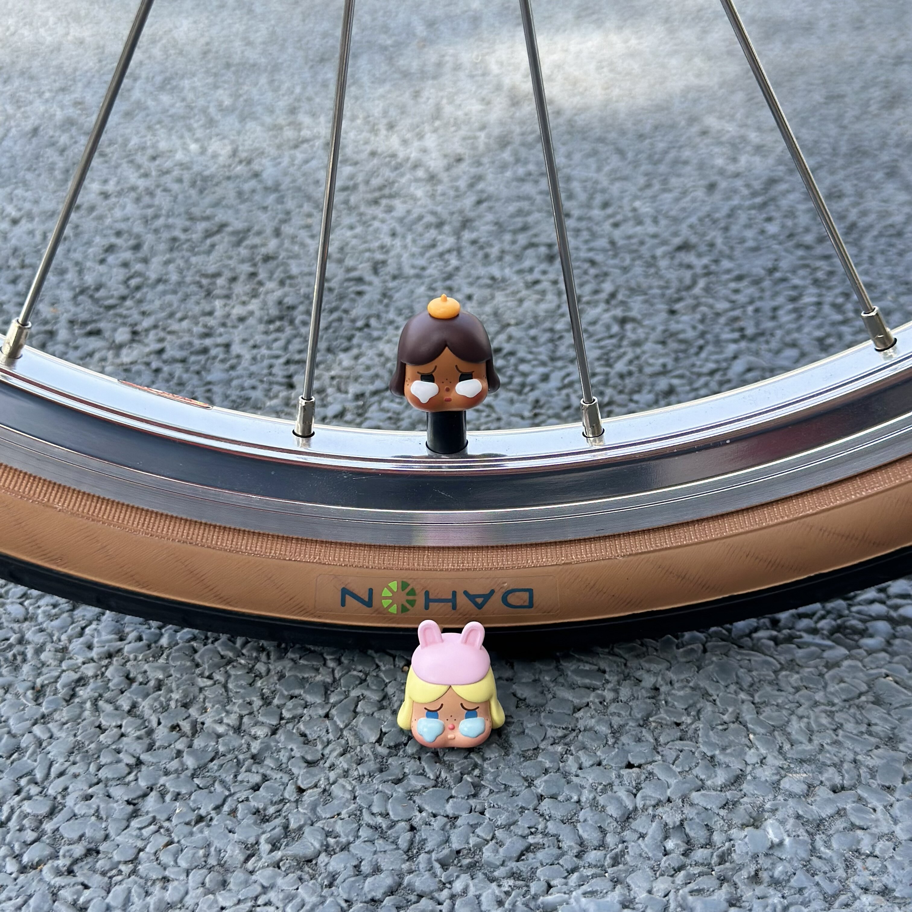 哭娃折叠车气嘴帽山地车美法嘴通用自行车装饰公路车轮组气门配件