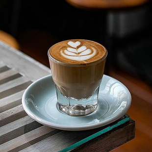 蓝瓶子同款Flat white咖啡玻璃杯澳白dirty厚杯底手冲单品杯子133