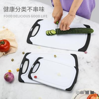 供应三件套装塑料菜板石纹防滑PP菜板多用途切菜水果板砧板案板