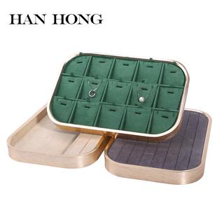 时尚珠宝首饰道具托盘首饰收纳托盘金属首饰盘陈列饰品展示看货盘