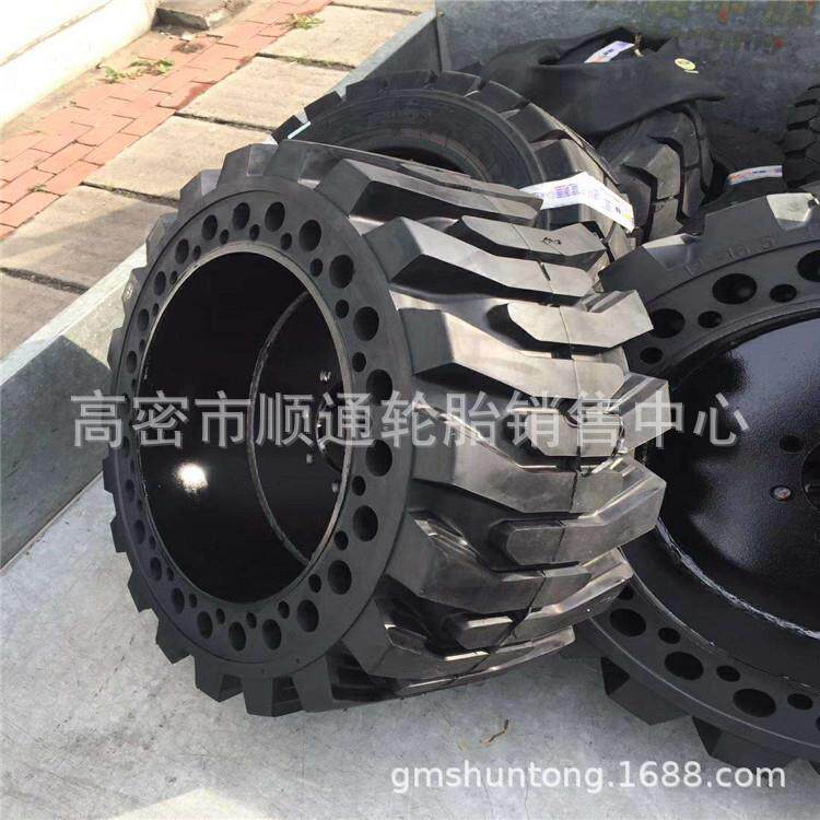 出口装载机轮胎10/12-16.5实心轮胎工程轮胎33X6X11滑移装载轮胎