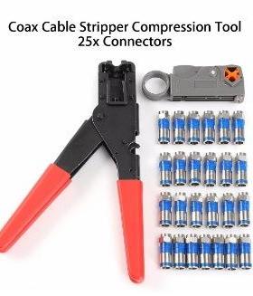 网络钳 同轴电缆F头冷压钳 RG59/RG6有线电视挤压钳 压线钳套装