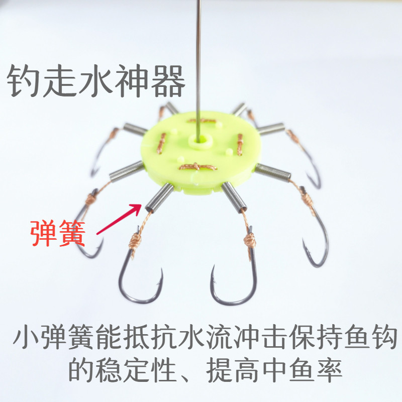鸬饵簧翻板钩新款鲢鳙专用鱼钩海钓抛竿海竿伊势尼鱼钩麸饼钩