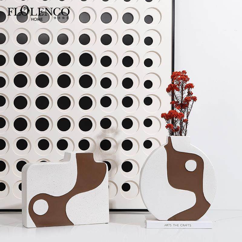 北欧极简手工彩绘拼色陶瓷花瓶样板房摆件酒店玄关餐桌设计师花器,农机/农具/农膜,其它农用工具,淘宝优惠券,粉丝福利购,淘宝优惠卷