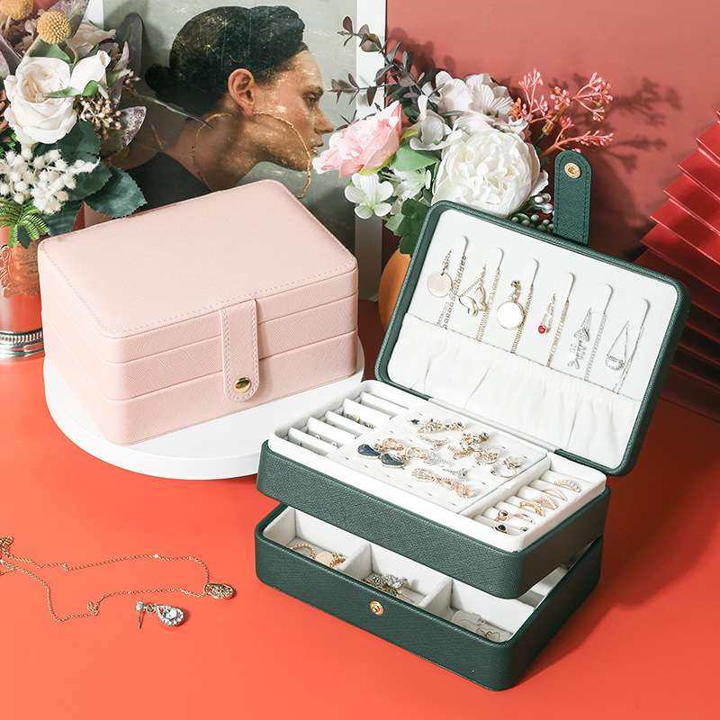 ?RP4T首饰盒2022新款精致多层手饰品儿童公主首饰收纳盒大容