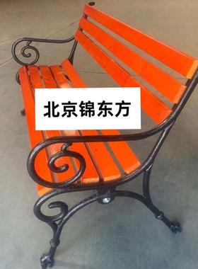景观休息椅户外长条椅公园排椅防腐木座椅铁艺椅子园艺靠背椅