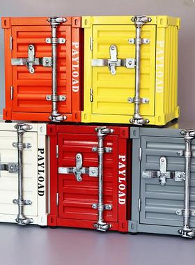 工业风集装箱床头柜杂物柜铁皮柜子复古储物柜金属收纳柜铁艺小柜