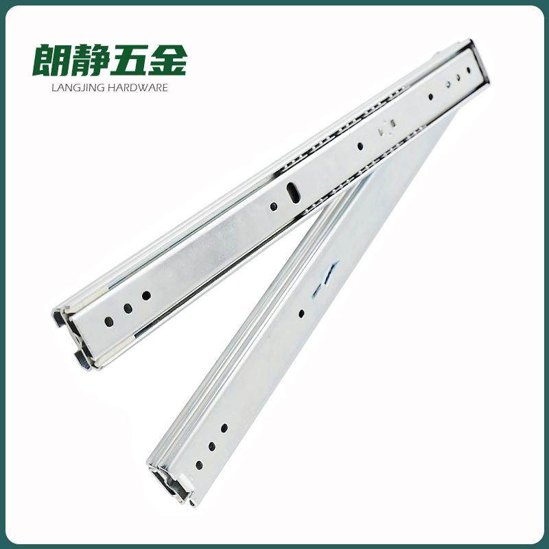 代替IDC09中载型35系列三节304不锈钢滑轨常开保持互锁线性滑轨