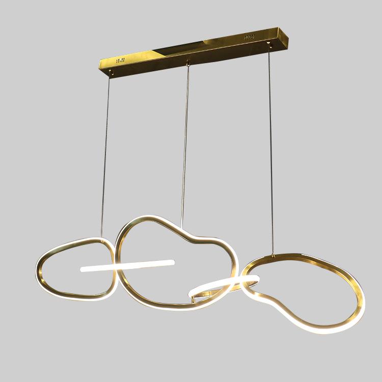 餐厅灯轻奢吊灯现代简约北欧设计师艺术个性创意饭厅餐桌长吧台灯