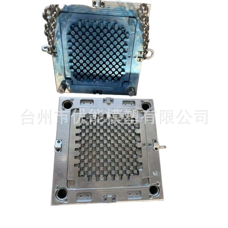 设备用注塑托盘模具高档软PVC连锁地板砖塑料分缝浴垫注塑模具