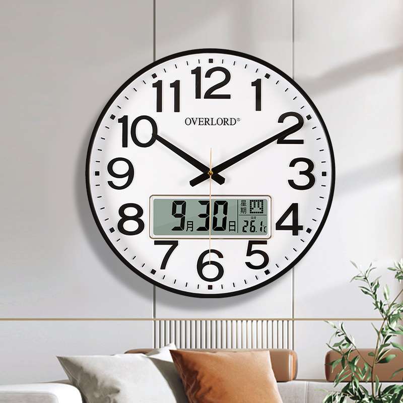 时钟挂墙霸王星钟表挂钟客厅2024现代简约静音石英钟挂表客厅装饰