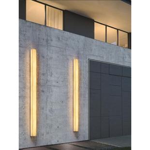 太阳能户外长条防水仿云石长条庭院灯别墅大门口墙壁灯室外洗墙灯