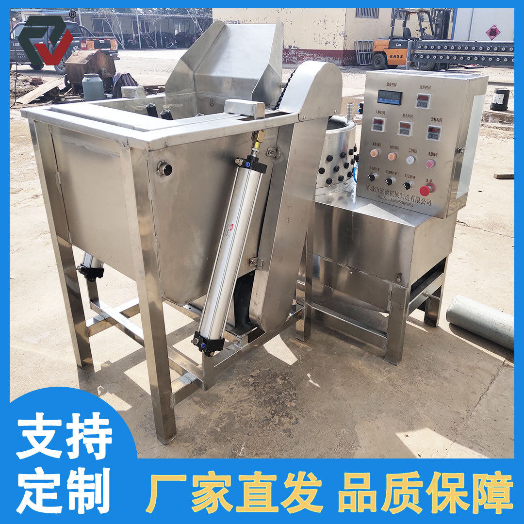 九辊全自动脱毛机家禽宰杀设备鸡鸭鹅卧式脱毛机连续式家禽打毛机