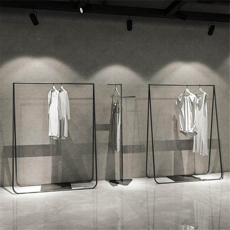 服装店展示架落地式挂衣架子侧挂中岛架男女装组合货架简易衣帽架