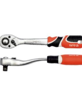 易尔拓/高档45齿三色柄快速脱落棘轮扳手1/2