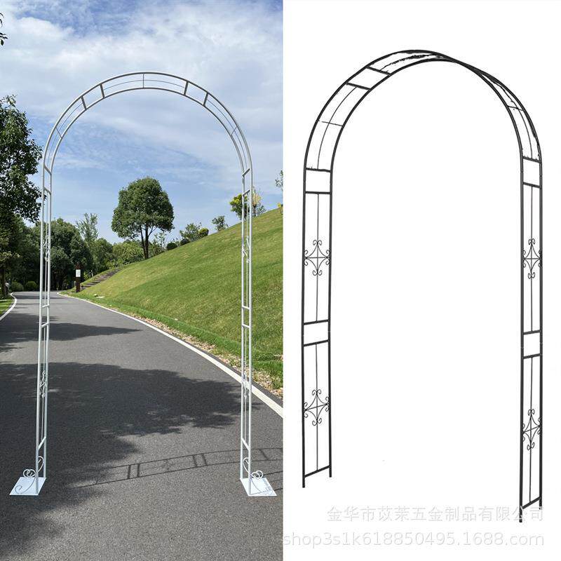 铁艺葡萄架铁线莲月季拱形拱门花架爬藤架攀爬植物支架杆户外