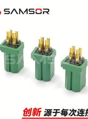 JL24连接器JL24-4TKH印制板双排针脚焊杯型插头自主焊线