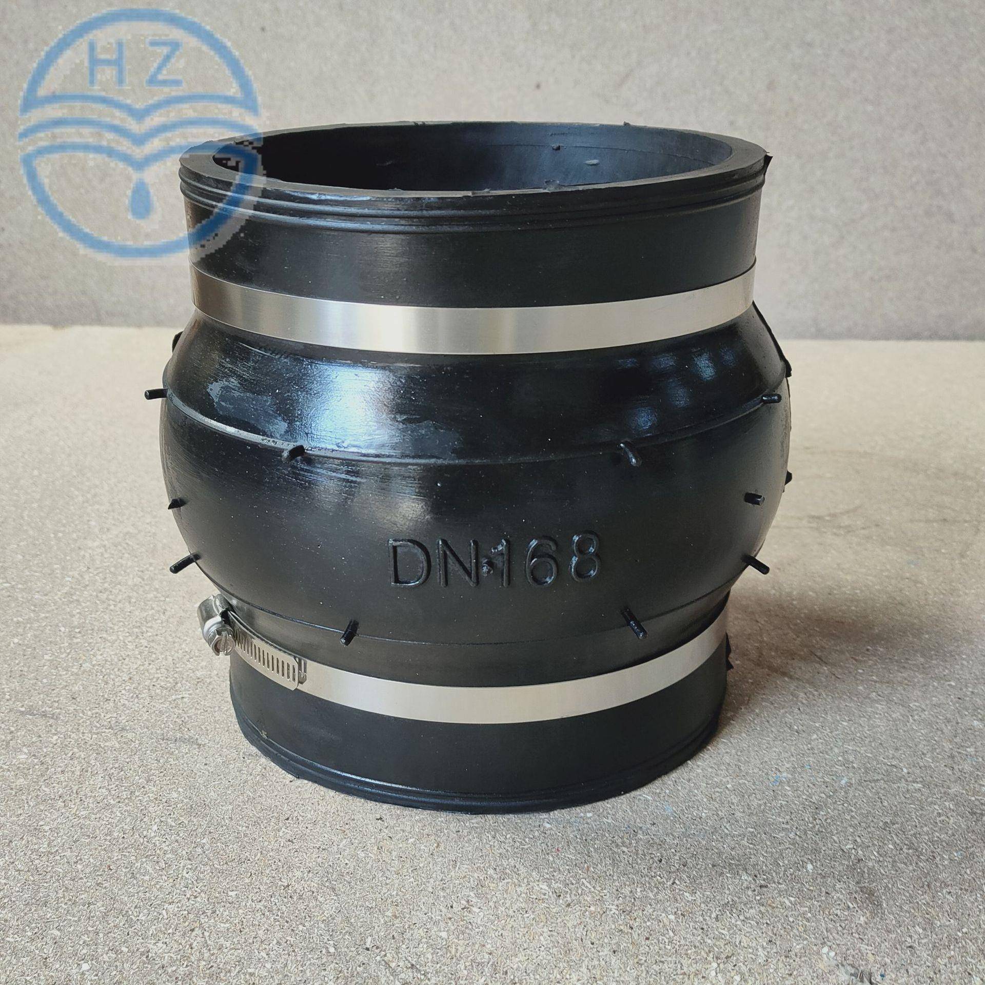 恒众供应JGD型卡箍式橡胶接头管道快速柔性接头不锈钢喉箍可曲挠