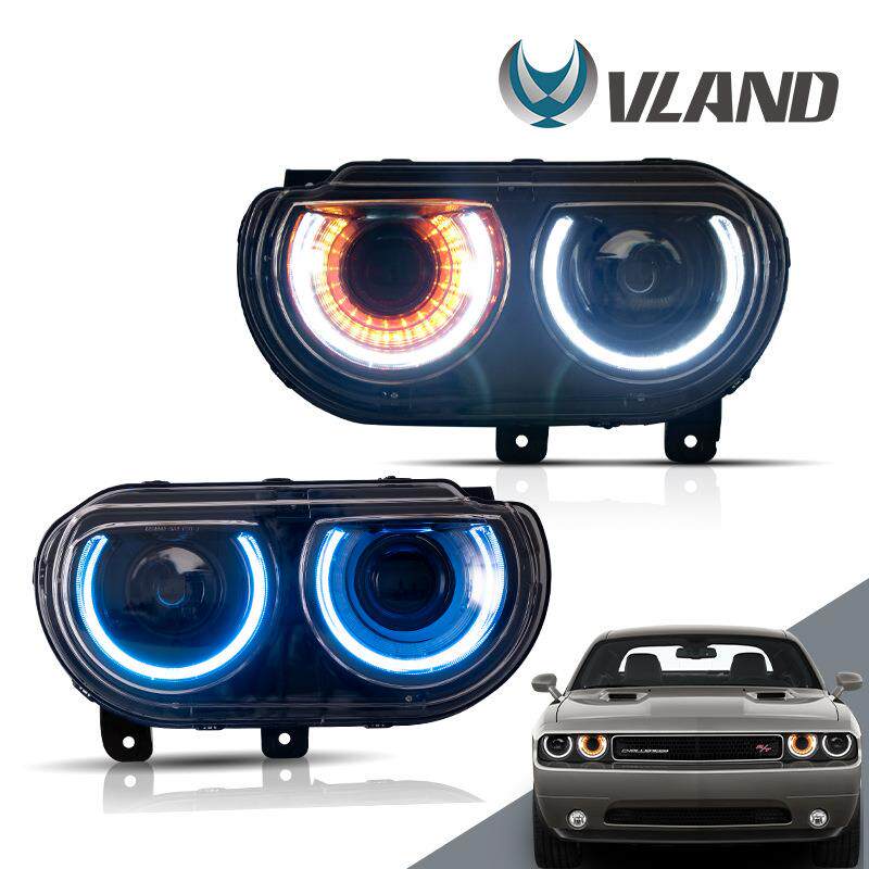 适用于2008-2014款道奇挑战者汽车led大灯总成改装挑战者日行灯