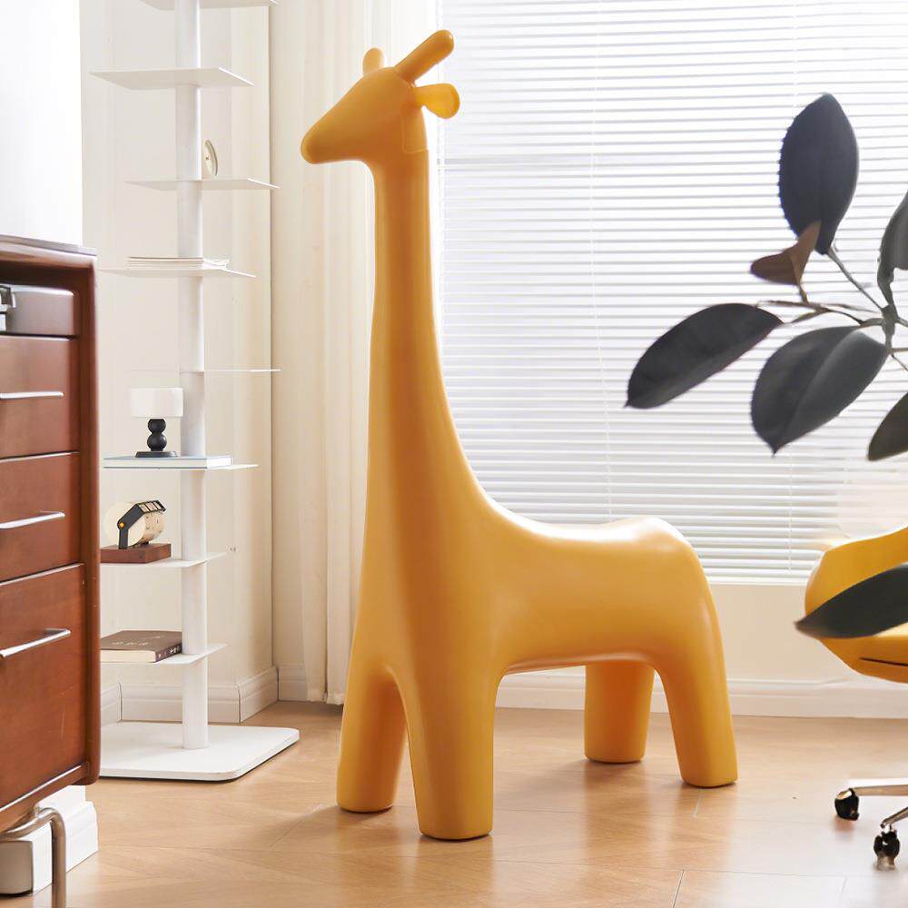 北欧创意长颈鹿矮凳小户型家用儿童椅设计师凳子简约网红动物座椅