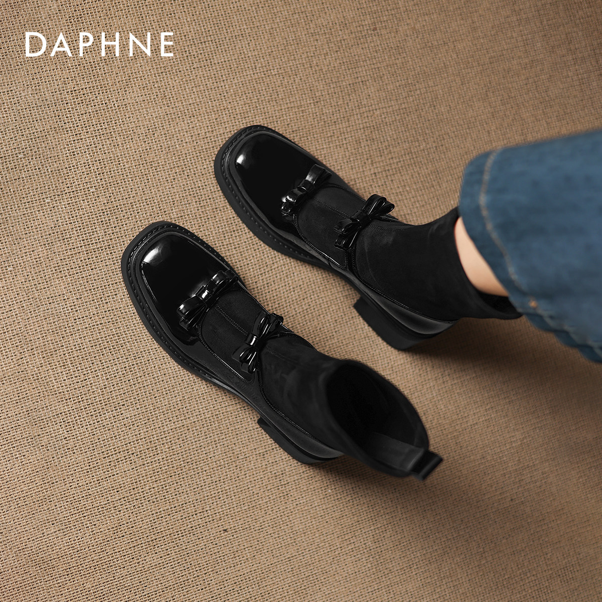 达芙妮高跟短靴女2026新款秋冬季加绒法式马丁靴弹力袜靴瘦瘦靴子,女鞋,时装靴,淘宝优惠券,粉丝福利购,淘宝优惠卷