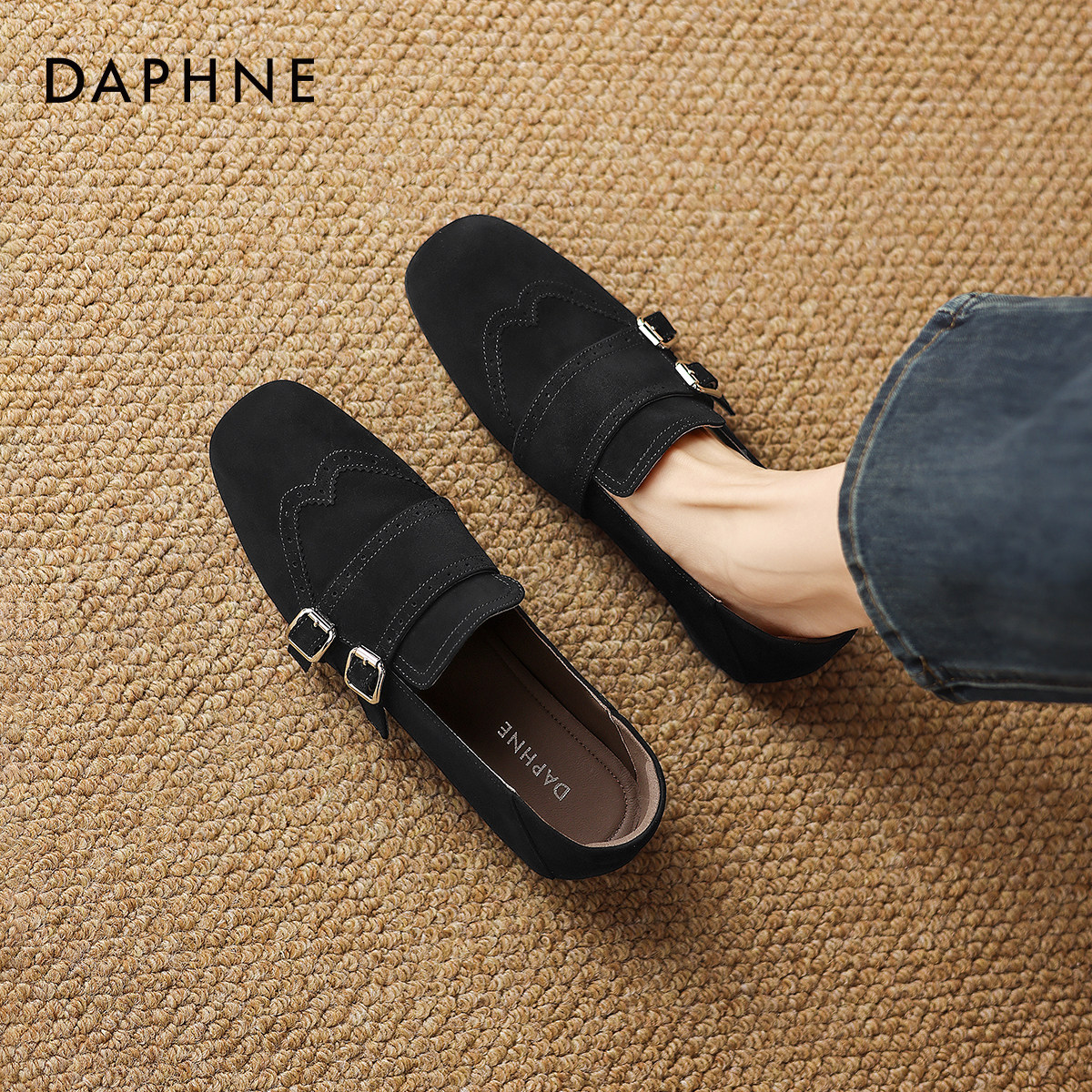 达芙妮平底乐福鞋女2026新款春老钱风通勤单鞋不累脚一脚蹬豆豆鞋,女鞋,乐福鞋（豆豆鞋）,淘宝优惠券,粉丝福利购,淘宝优惠卷