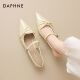 女2026新款 夏季 包头猫跟高跟鞋 达芙妮尖头凉鞋 百搭不累脚气质女鞋
