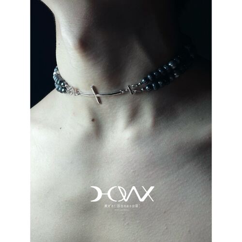 HOWX好诶 · 原创设计/Unruly系列 · 天然石十字架全新choker