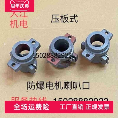 防爆电机喇叭口压板式内螺纹挠性管接头出线口接线盒接口进线嘴