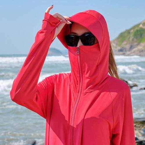 户外长版晒衣女全抗UV透气新身款夏季LDQ款薄款宽防松防晒服外套