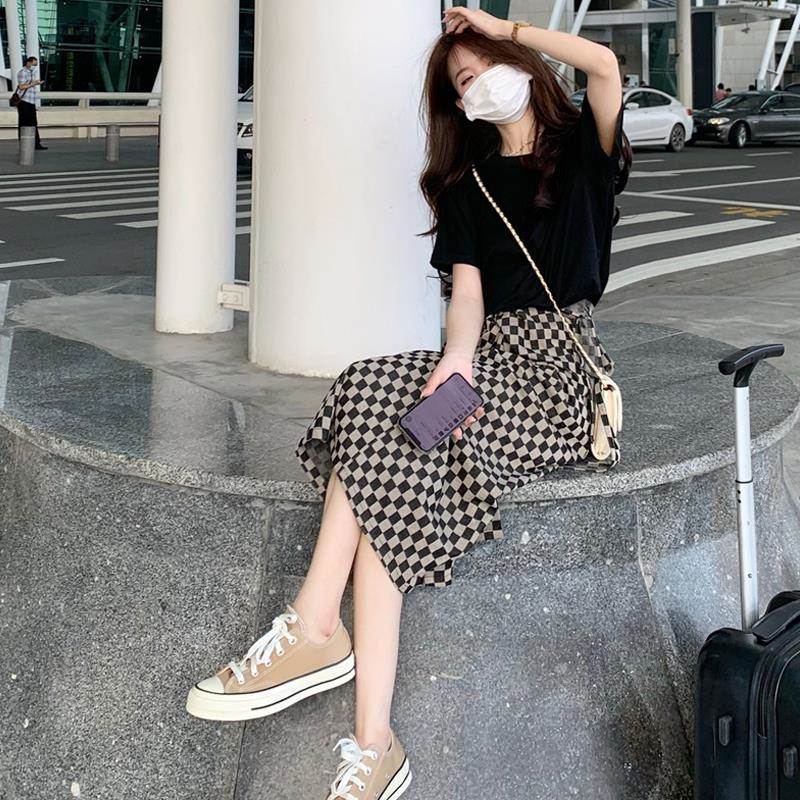 欧洲站2025夏季年新款法式时尚休闲套装女盐系高级感半身裙两件套