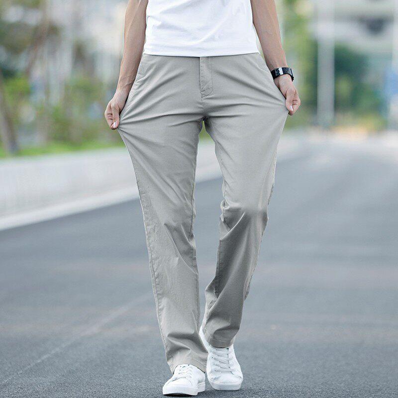 港风225年0夏季薄纯棉宽松直筒弹力WIL休闲裤男款商春季新款务长