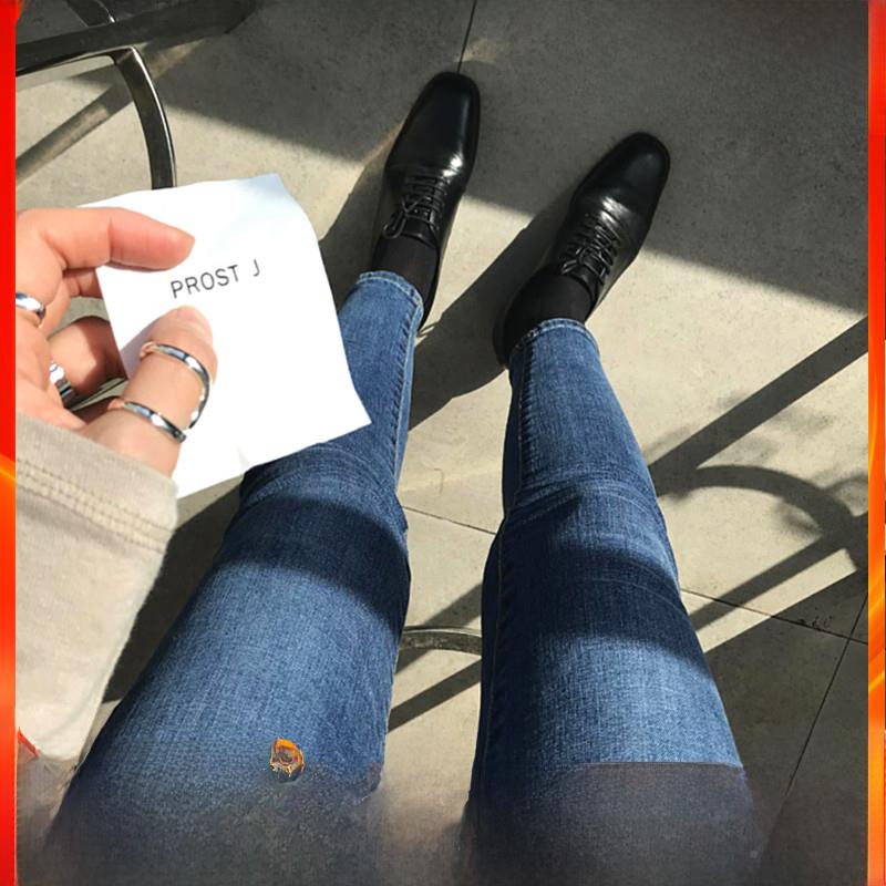 Conuter Jeans女式202色5秋冬QHQ新款修身高腰深分蓝弹力紧身小脚