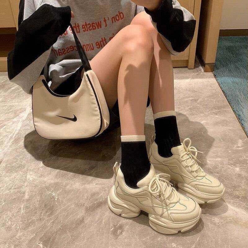 2香港厚底增老高内爹鞋女春季206新款牛皮休闲GMQ运动潮流爆款小