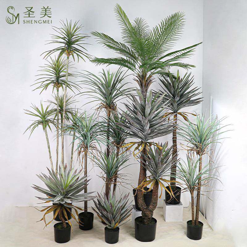 仿真绿植盆栽狭叶龙血树夹叶龙舌兰丝兰树马尾铁针葵铁树橱窗装饰