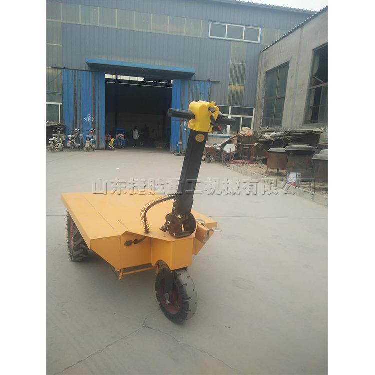 电动手推式平板运输车 建筑工地拉砖运输小推车 混凝土运输设备