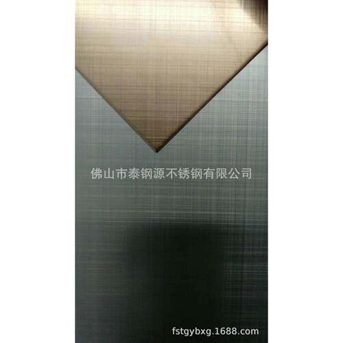 对样生产2B面布纹玫瑰金交叉纹不锈钢板户外大门门套板交叉纹钢板