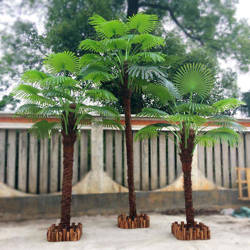 仿真棕榈树室内热带绿植植物大型装饰酒店落地假树椰子树玻璃钢