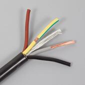 人民电器设备电源RVV护套线4 4平方铜芯软4芯4黄绿接地国标