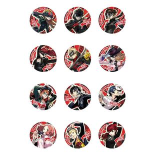 P5女神异闻录游戏周边雨宫莲佐仓双叶新岛真马口铁日谷底徽章吧唧