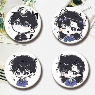 同人可爱吧唧白色黑羽快斗中森青子工藤小兰徽章