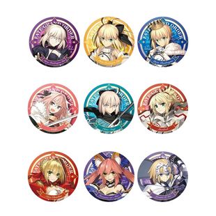 FATEFGO阿尔托莉雅金闪闪玉藻前两仪式周边马口铁镭射碎玻璃徽章